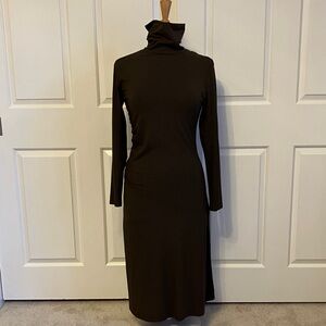 Yansi Fugel Chocolate Long Sleeve Dress